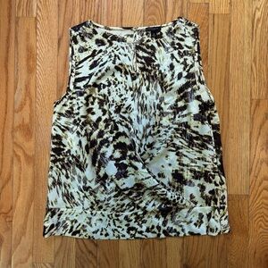 Ann Taylor Animal Print Sleeveless Blouse